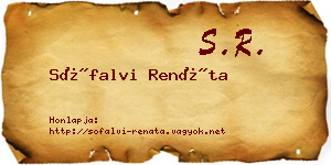 Sófalvi Renáta névjegykártya